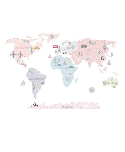Paper Crew Countries of the World Map Wall Sticker - Medium