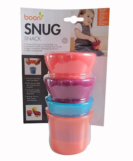 Boon Swig Silicone Straw Bottle + SNUG Snack Containers With Stretchy Silicone Lids