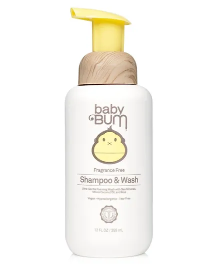 Baby Bum Shampoo and Wash Fragrance Free - 355 ml