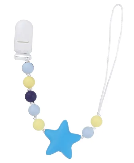 Factory Price Subtle Star and Beads Pacifier Clips - Blue
