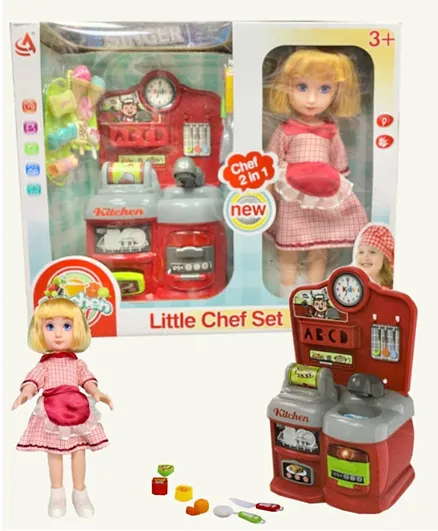 HTM Little Chef Kitchen Set With Doll - Multi Color