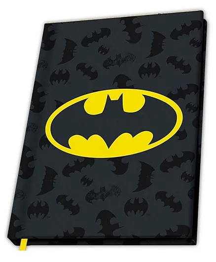 دفتر ملاحظات أبيستايل باتمان بغلاف صلب مقاس A5 مع فاصل للكتب - أسود
