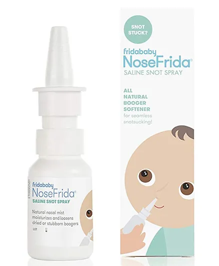 FridaBaby NoseFrida All-Natural Saline Nasal Snot Spray - White