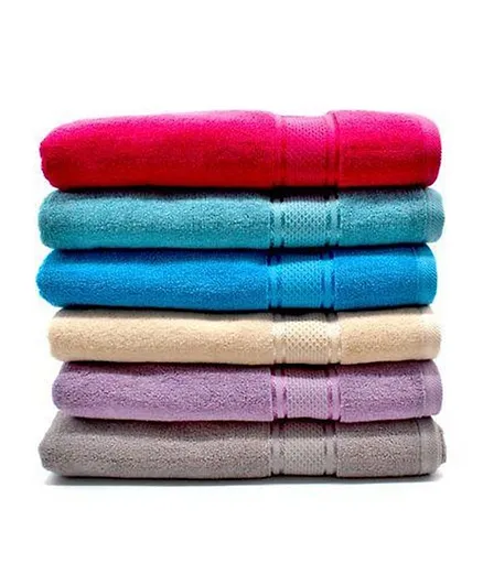 RISHAHOME 100% Cotton Bath Towel Set - 6 Pieces