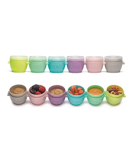 Melii Snap & Go Pods Containers Pack of 6 - 59mL Each