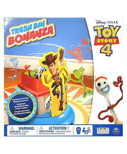 Toy Story 4 Bin Bonanza Game with Woody and Fork - Multicolour