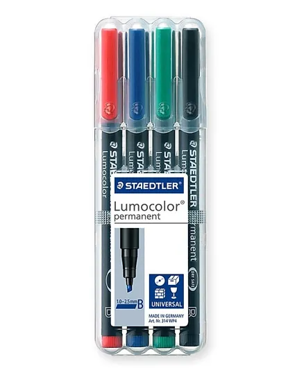 Staedtler Lumocolor OHP Permanent Markers - 4 Colours