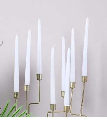 PAN Home Unscented Taper Candles White - 8 Pieces