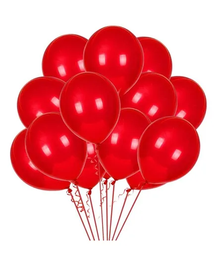 Highland Red Balloons for Birthday Anniversary Decorations - 50 Pieces