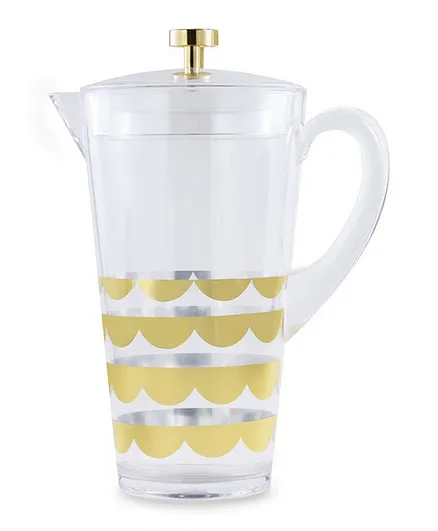 Kate Spade Gold Scallop Acrylic Pitcher - 1.9L