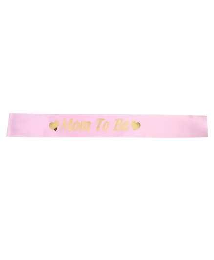 Highland Mom to Be Sash for Baby Shower - Pink