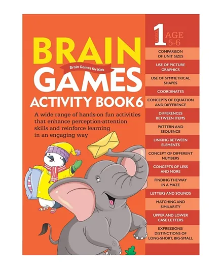 OM Books International Brain Games Activity Book 6