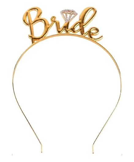 Party Propz Gold Plated Crystal Team Bride Bridesmaid Tiara Crown for Girls - Golden