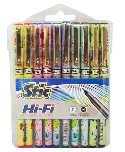 Stic Hi Fi HF 180X Fine Liner Pack Of 10 - Blue