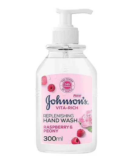 Johnson’s Vita-Rich Replenishing Hand Wash Raspberry and Peony - 300mL