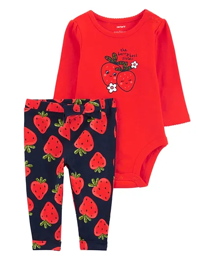 Carter's 2-Piece Strawberry Bodysuit Pant Set - Multicolor