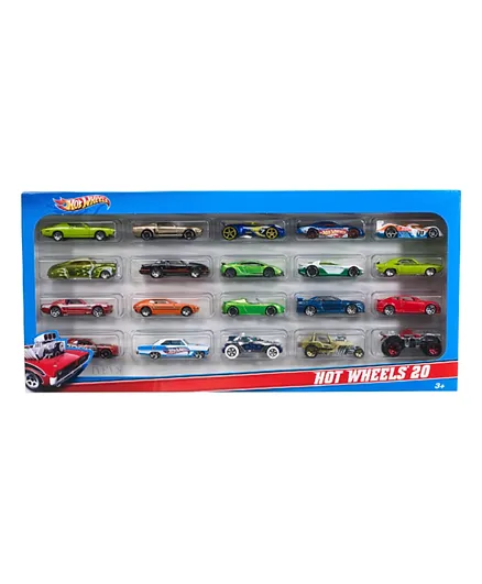 Hot Wheels Basic Car Pack of 20 - Assorted Colour & Design