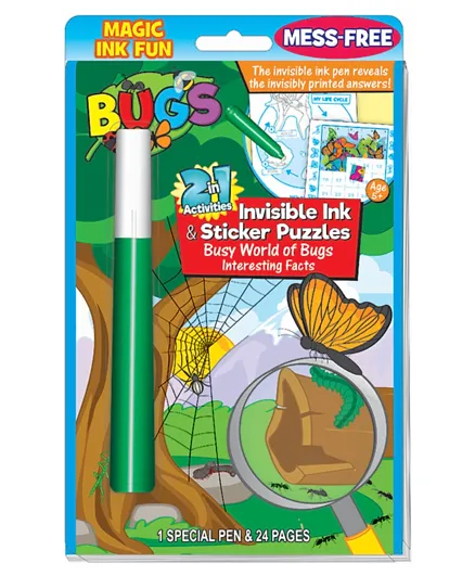 Disney International Busy World Of Bugs Magic Pen Invisible Ink & Puzzle Book - Multicolor