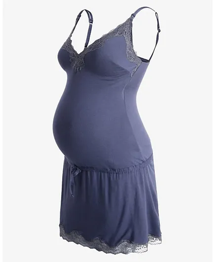 Cache Coeur Maternity and Nursing Nightdress Khali - Night Blue