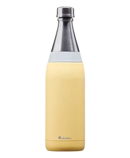 زجاجة ماء ستانلس ستيل ثيرمافاك فريسكو من ألادين لون أصفر ليموني - 0.6 لتر