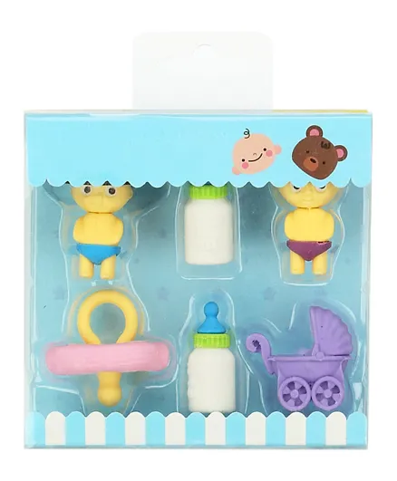Smily Kiddos Fancy Doll Eraser Set - Multicolour