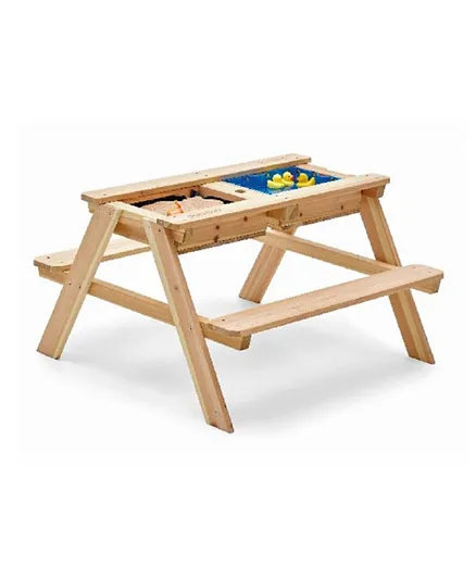 Plum Surfside Wooden Sand & Water Picnic Table - Natural