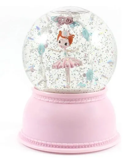 Djeco Snow Ball Night Light Ballerina - Pink
