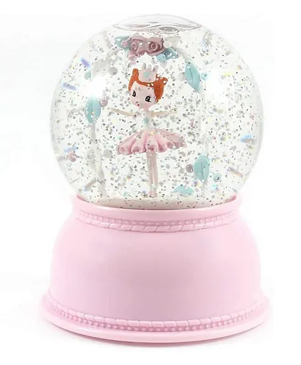 Djeco Snow Ball Night Light Ballerina - Pink