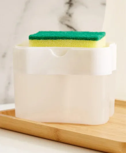 HomeBox Mica 2 In 1 Soap Dispenser With Sponge