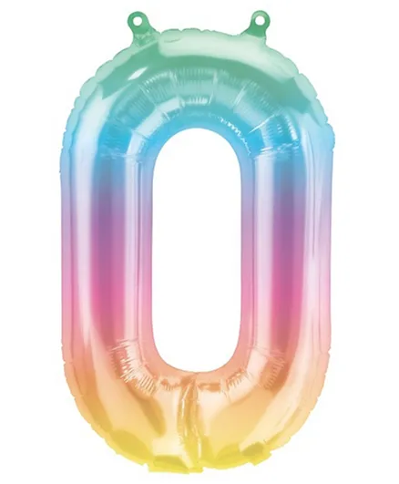 Ombre Number 0 Balloon Ombre - 41cm