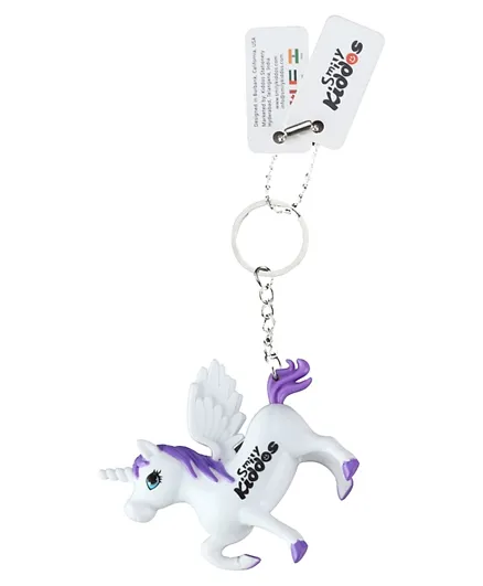 Smily Kiddos Unicorn Key Chain - White Purple