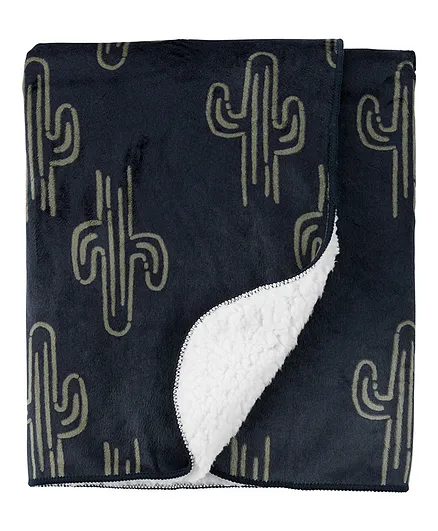 Carter's Cactus Plush Blanket - Black