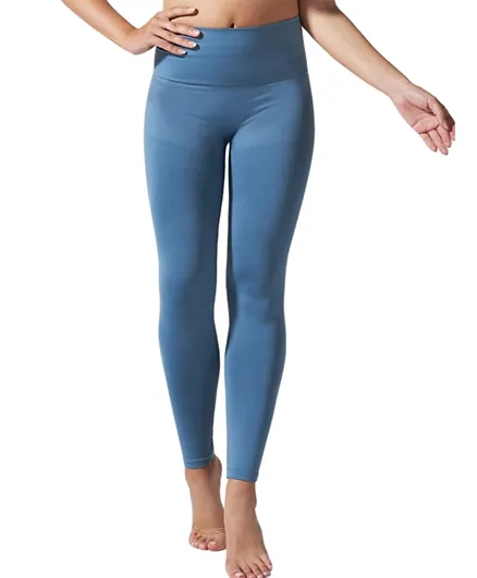 Mums & Bumps Blanqi Hipster Postpartum Support Leggings -  Oil Blue