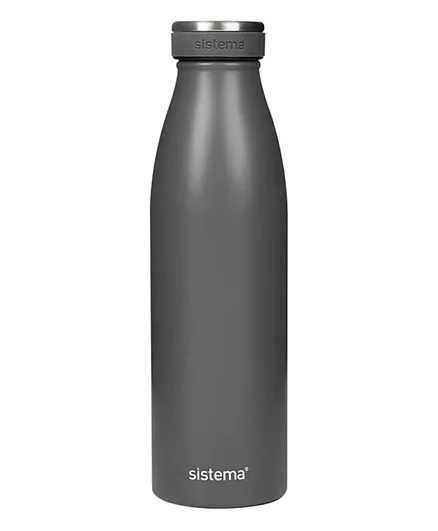 زجاجة سيستيما من الستانلس ستيل رمادية متنوعة - 500 مل