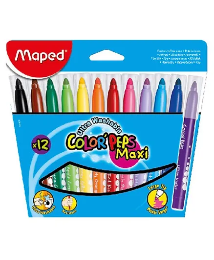 Maped Multicolor Felt Pens - Set of 12 Colors