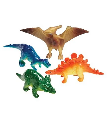 مجموعة ألعاب ديناصورات من أمسكان مكونة من 4 قطع - متعددة الألوان