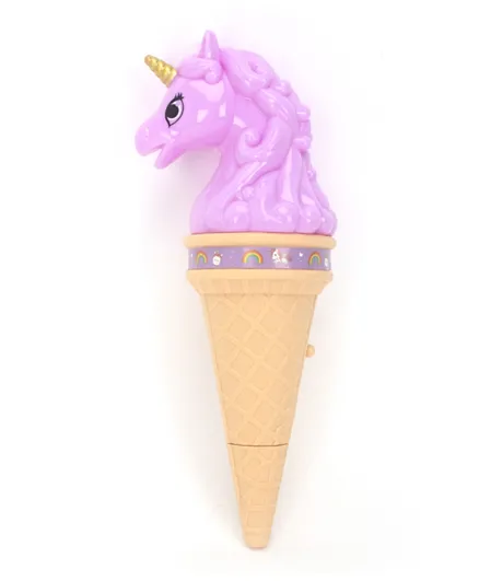 Unicorn Horse Ice Cream Light Music Flash Magic Wand - Purple