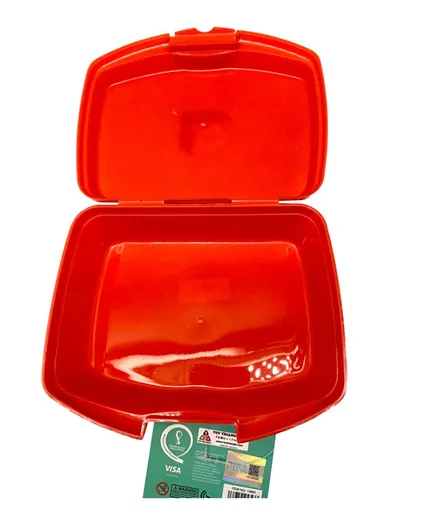 صندوق غداء بلاستيكي فيفا 2022 لتمثيل إنجلترا - أحمر سعة 500 مل
