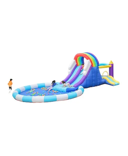 Myts Summer Fun Inflatable Water Bouncer With Water Slide And Pool