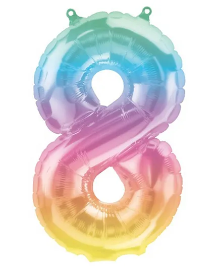 Ombre Balloons 8 Number Balloon -  41cm