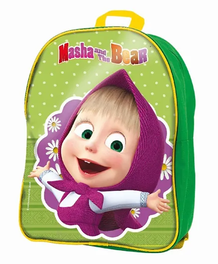 Masha and the Bear Rucksack With Baby Building Blocks Backpack - 11.8 Inches
