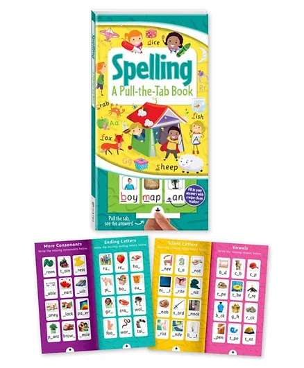 A Pull-The-Tab Book Spelling Board Book - English