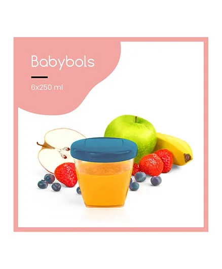 Babymoov Babybols Airtight Food Storage Containers Pack of 6 - 250ml each