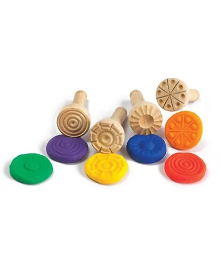 Edx Education Wooden Dough Stampers - Brown