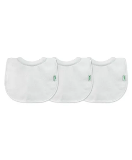 Green Sprouts Stay dry Milk Catcher Bib Pack of 3 - White Set