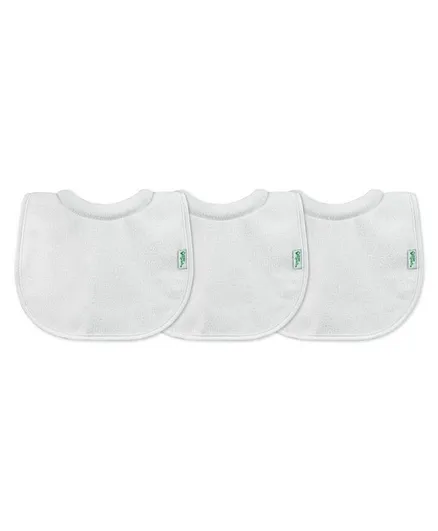 Green Sprouts Stay dry Milk Catcher Bib Pack of 3 - White Set