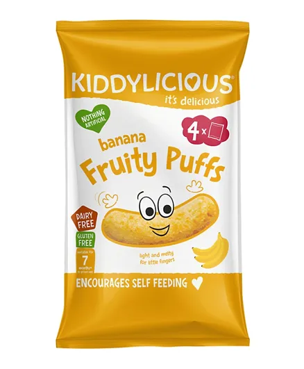 Kiddylicious Banana Fruity Puffs Multipacks -  40g