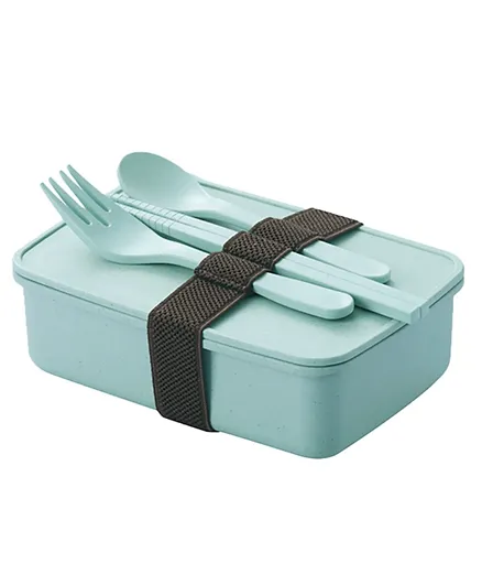 Star Babies Kids Eco-Friendly Lunch Box Set with Cutlery - Blue