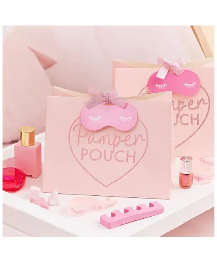 Ginger Ray Pink Glitter Pouch Pamper Party Bag - Pack of 5