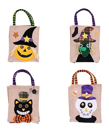 BrainGiggles Halloween Candy Bag with Handles - 4 Pieces